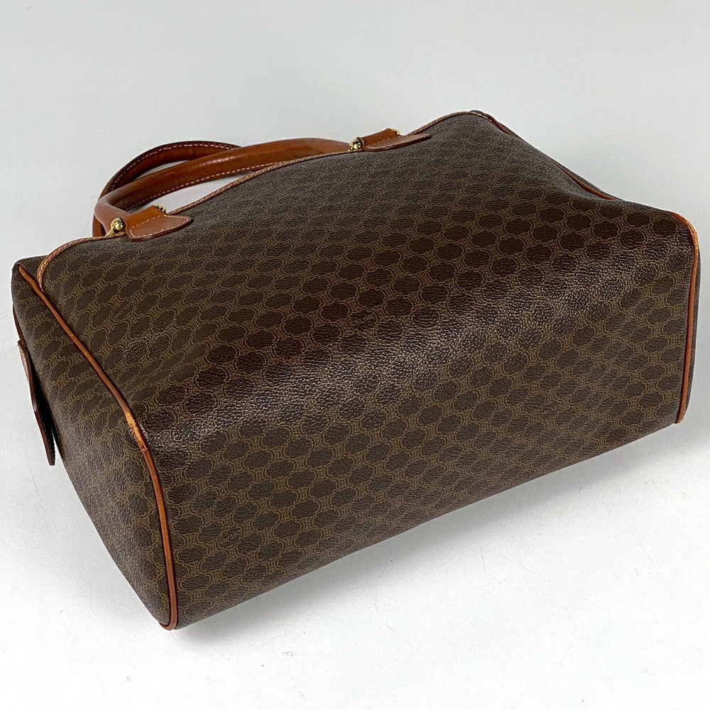 Celine handbag canvas brown Boston logo Macadam